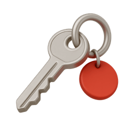An icon representing a key on a keychain